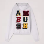 Ambush Logo White cotton Hoodie