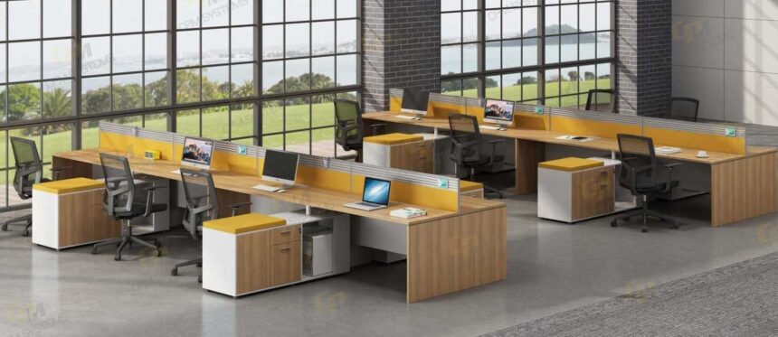 Modular office furniture consists of adaptable, reconfigurable components designed to suit changing workspace needs.